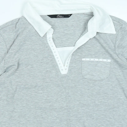 Bm Casual Womens Grey   Basic T-Shirt Size M