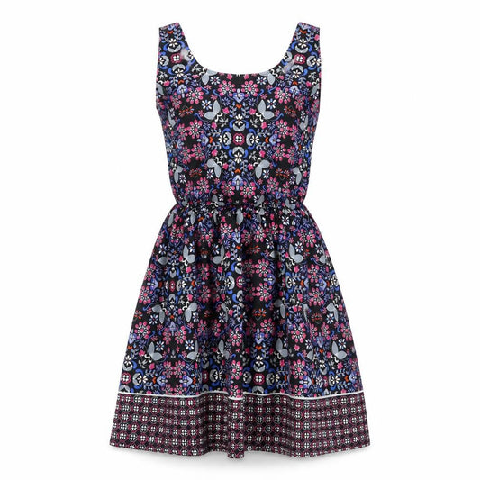 Womens Black Floral  Fit & Flare  Size 12