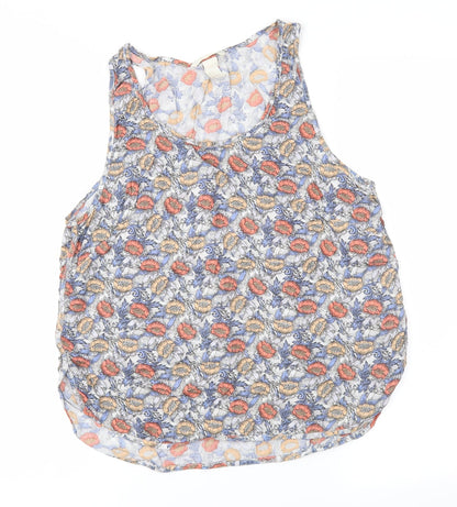 H&M Womens Multicoloured Floral  Basic Blouse Size 10
