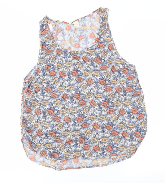 H&M Womens Multicoloured Floral  Basic Blouse Size 10