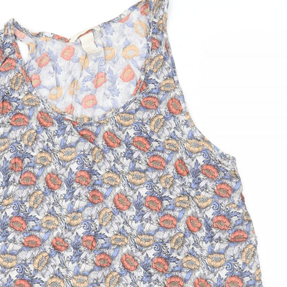 H&M Womens Multicoloured Floral  Basic Blouse Size 10