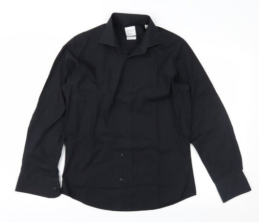 REMUS Mens Black    Button-Up Size 15