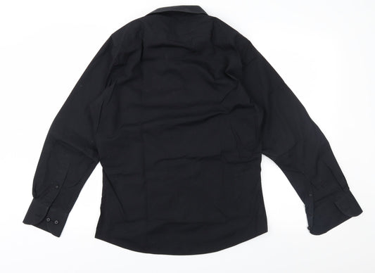 REMUS Mens Black    Button-Up Size 15