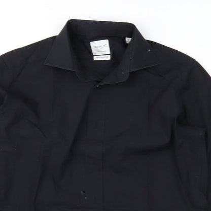 REMUS Mens Black    Button-Up Size 15
