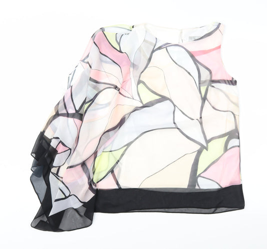 Coast Womens Multicoloured Geometric  Basic Blouse Size 6