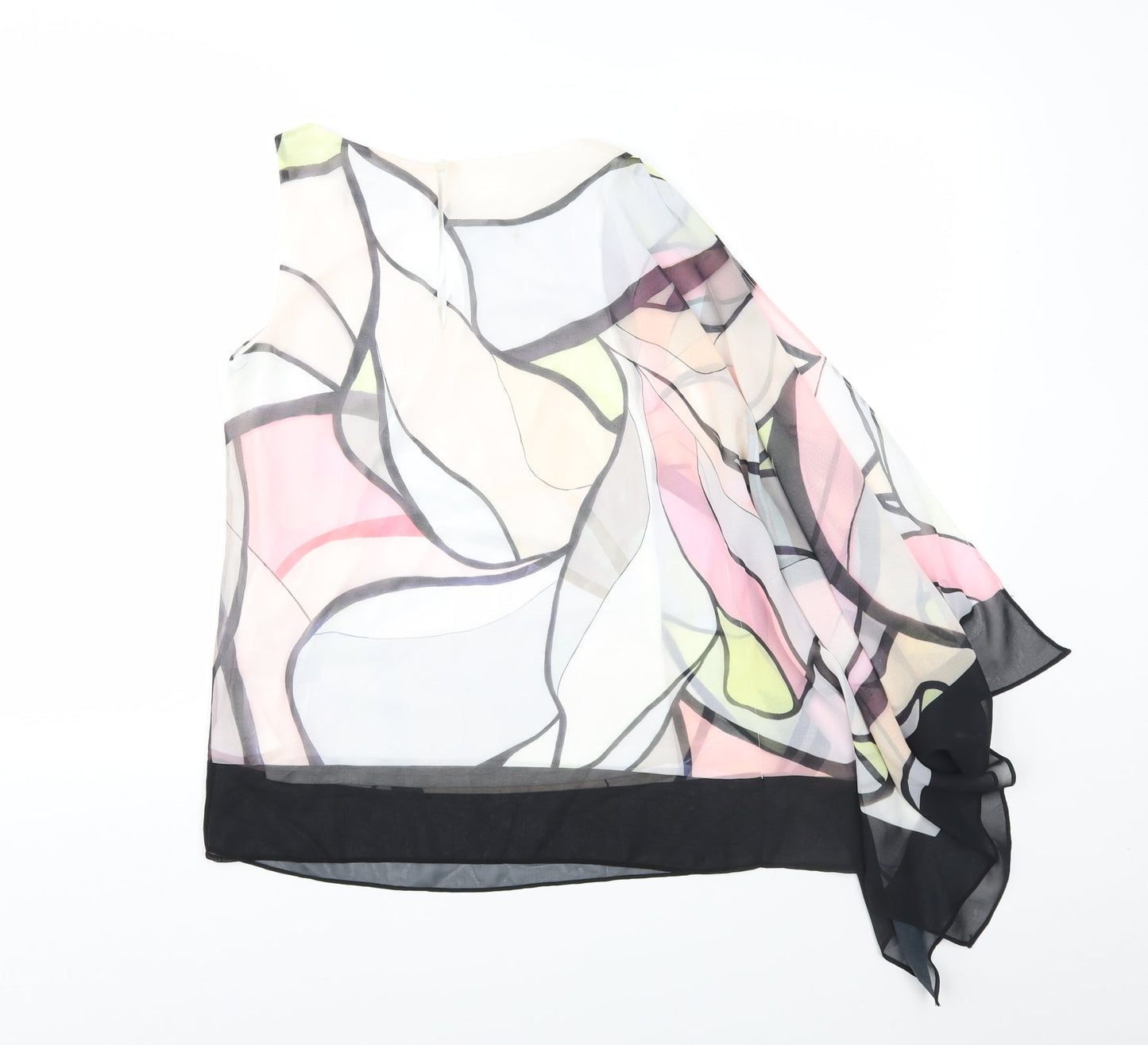 Coast Womens Multicoloured Geometric  Basic Blouse Size 6