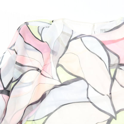 Coast Womens Multicoloured Geometric  Basic Blouse Size 6