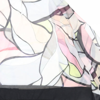 Coast Womens Multicoloured Geometric  Basic Blouse Size 6