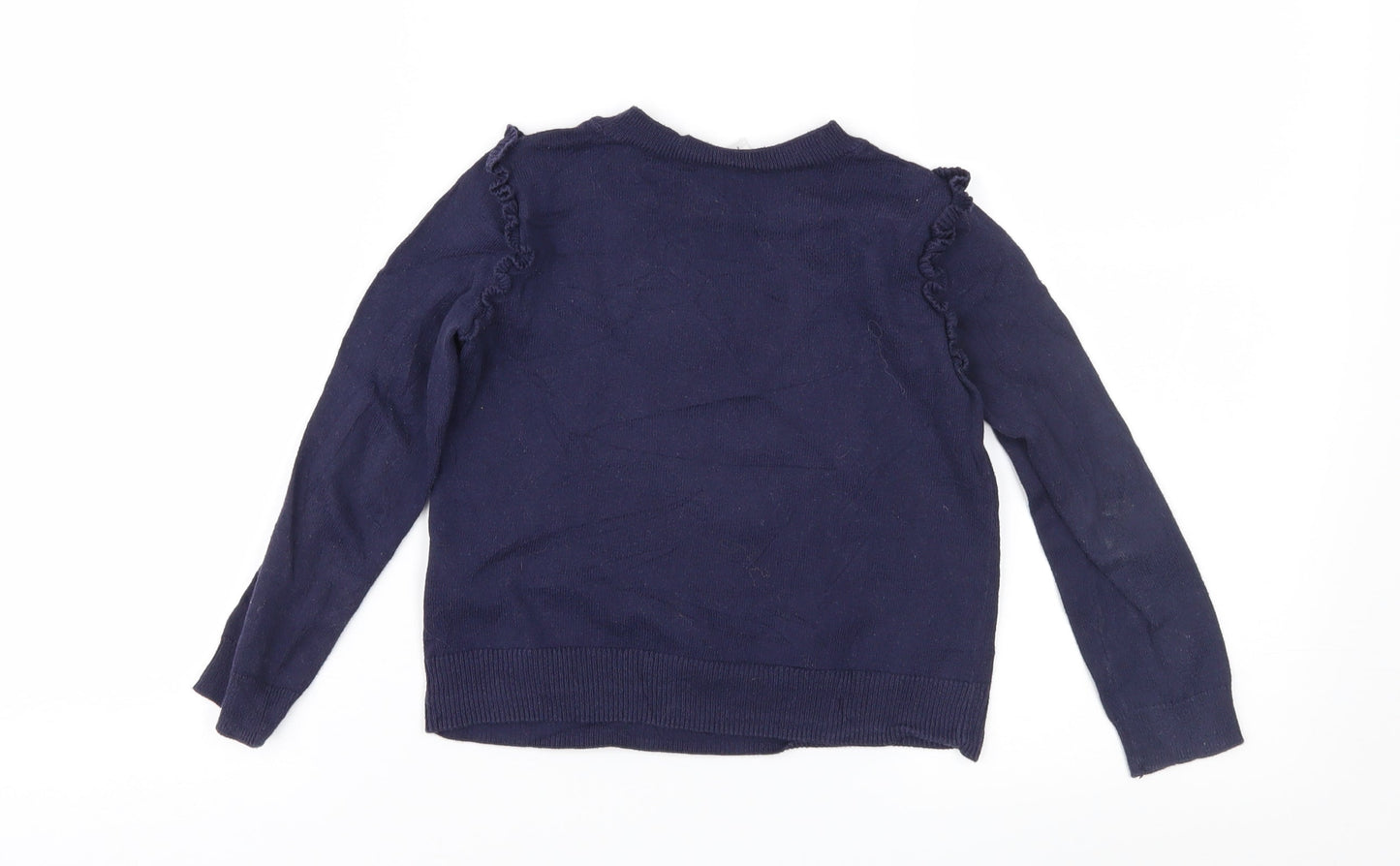 Gap Girls Blue Fair Isle  Pullover Jumper Size 5 Years