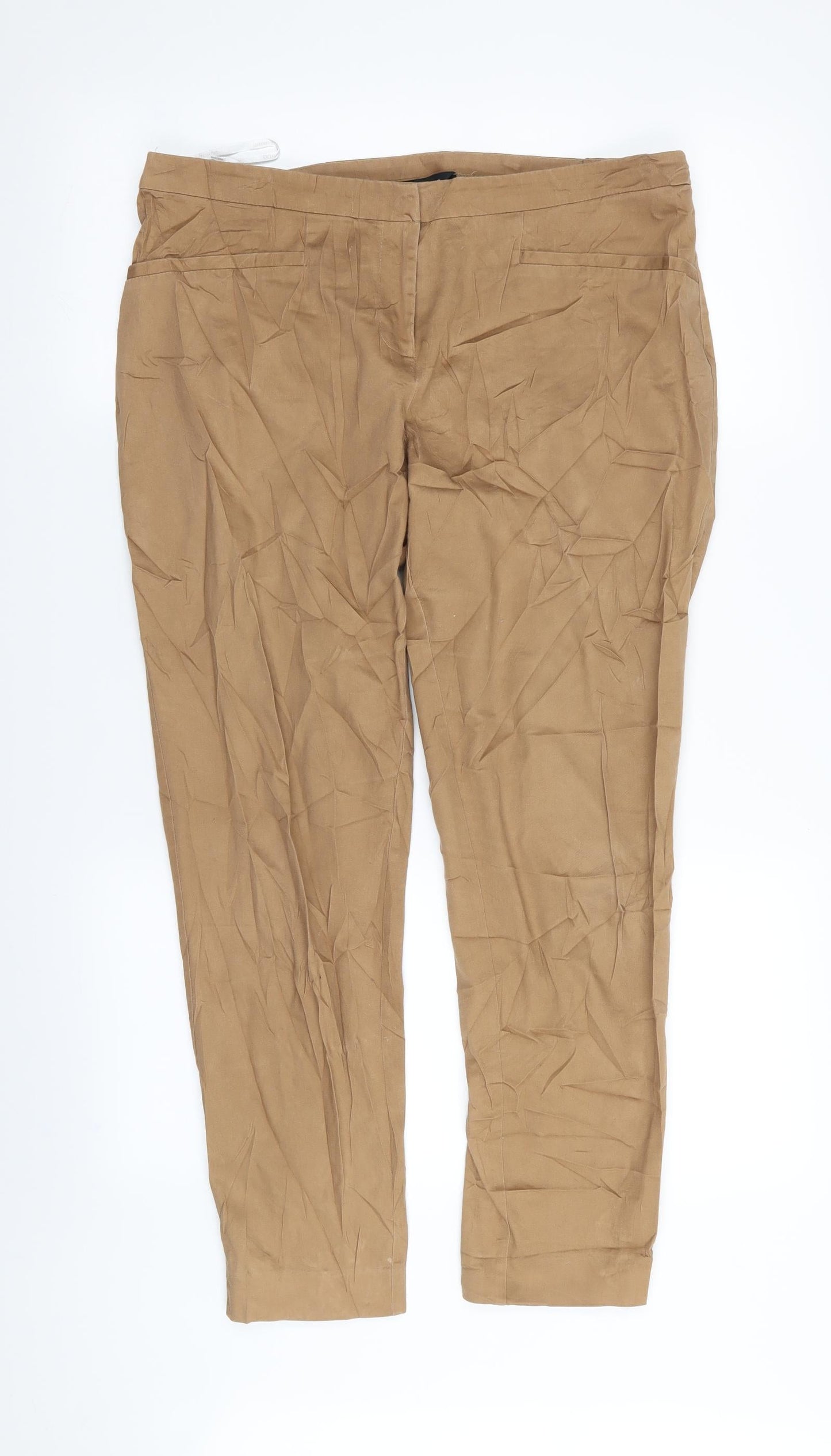 Womens UK Size 14 Dorothy Perkins Regular Fit  Beige Trousers