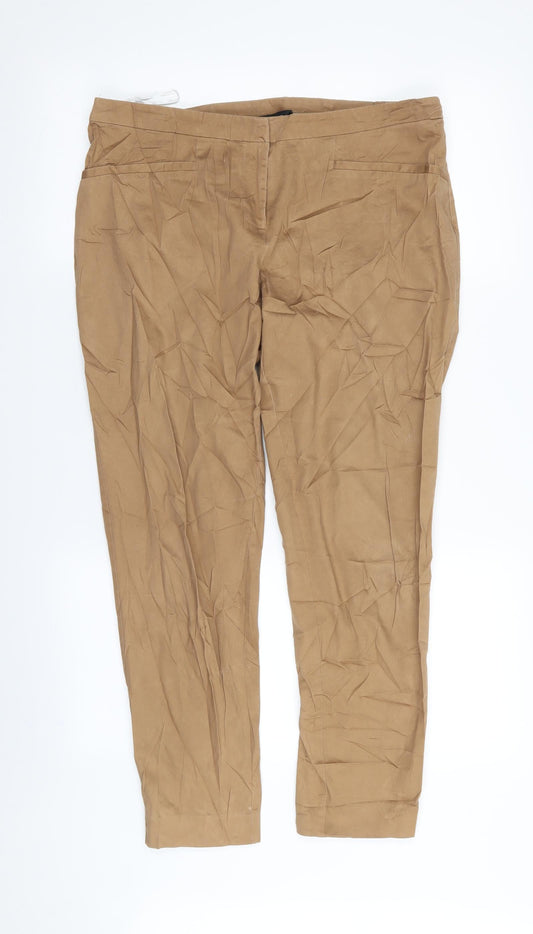 Womens UK Size 14 Dorothy Perkins Regular Fit  Beige Trousers