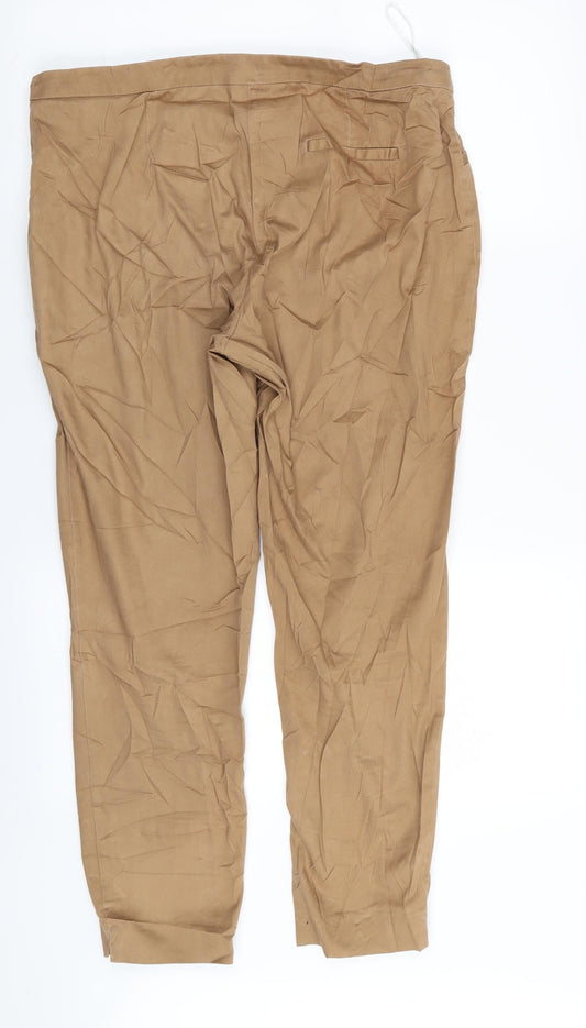 Womens UK Size 14 Dorothy Perkins Regular Fit  Beige Trousers
