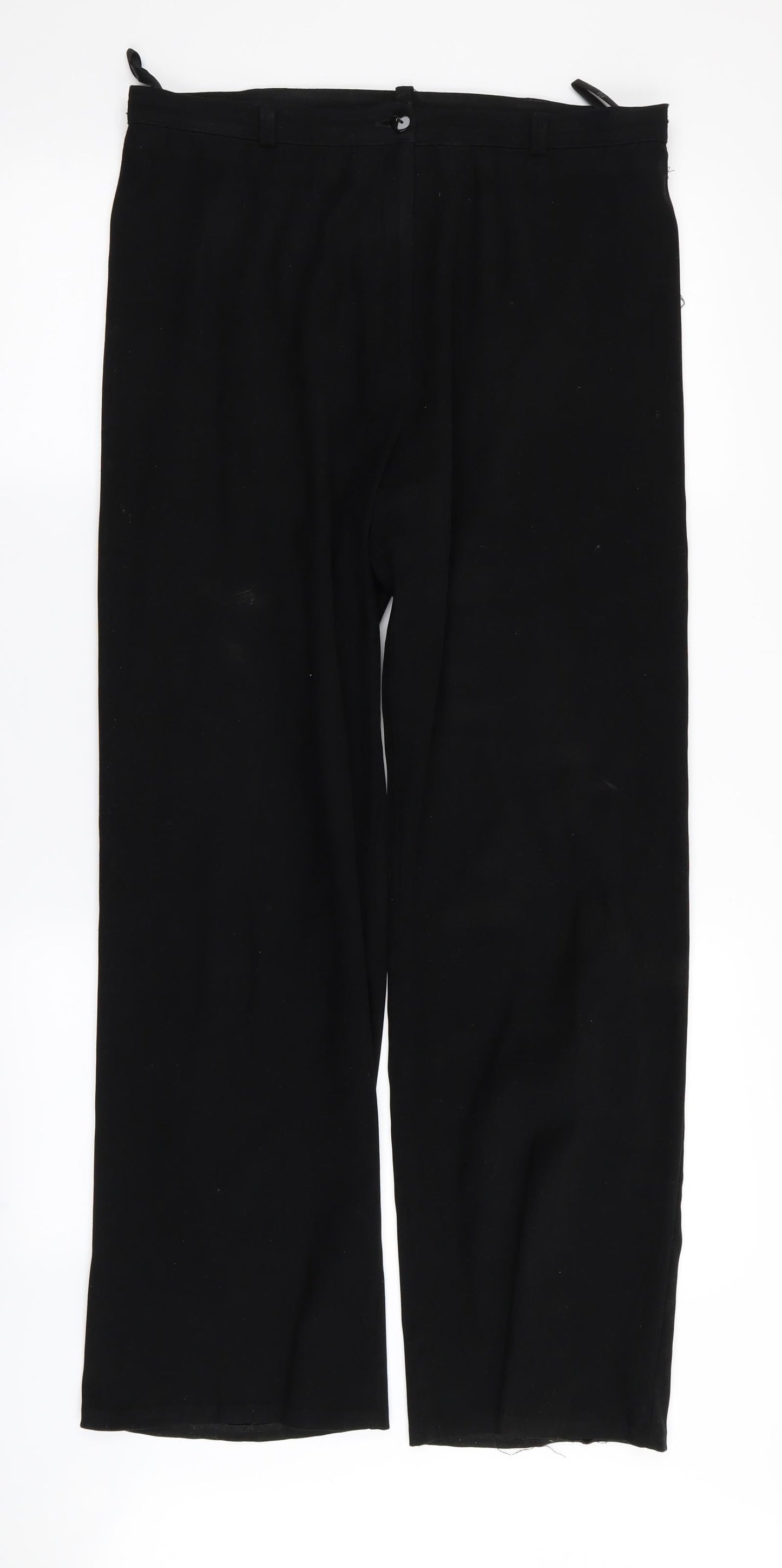 Womens UK Size 16 BHS Regular Fit  Black Trousers