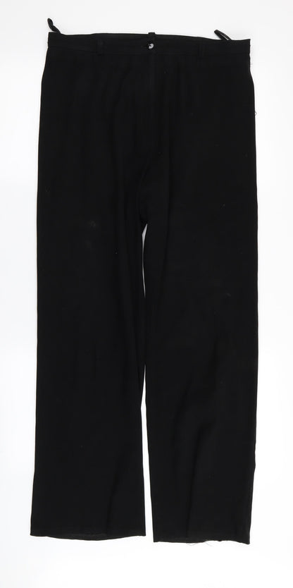 Womens UK Size 16 BHS Regular Fit  Black Trousers