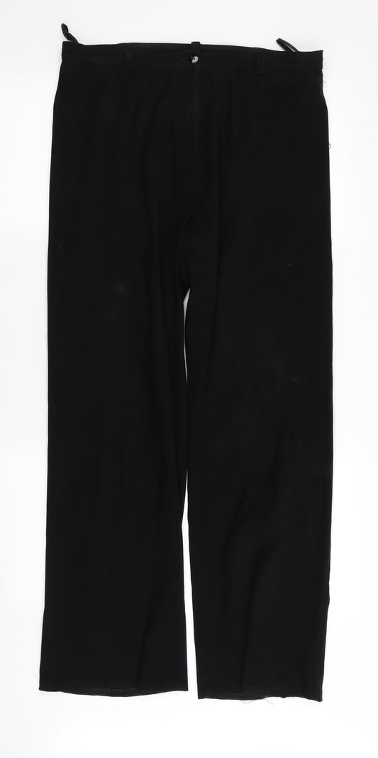 Womens UK Size 16 BHS Regular Fit  Black Trousers