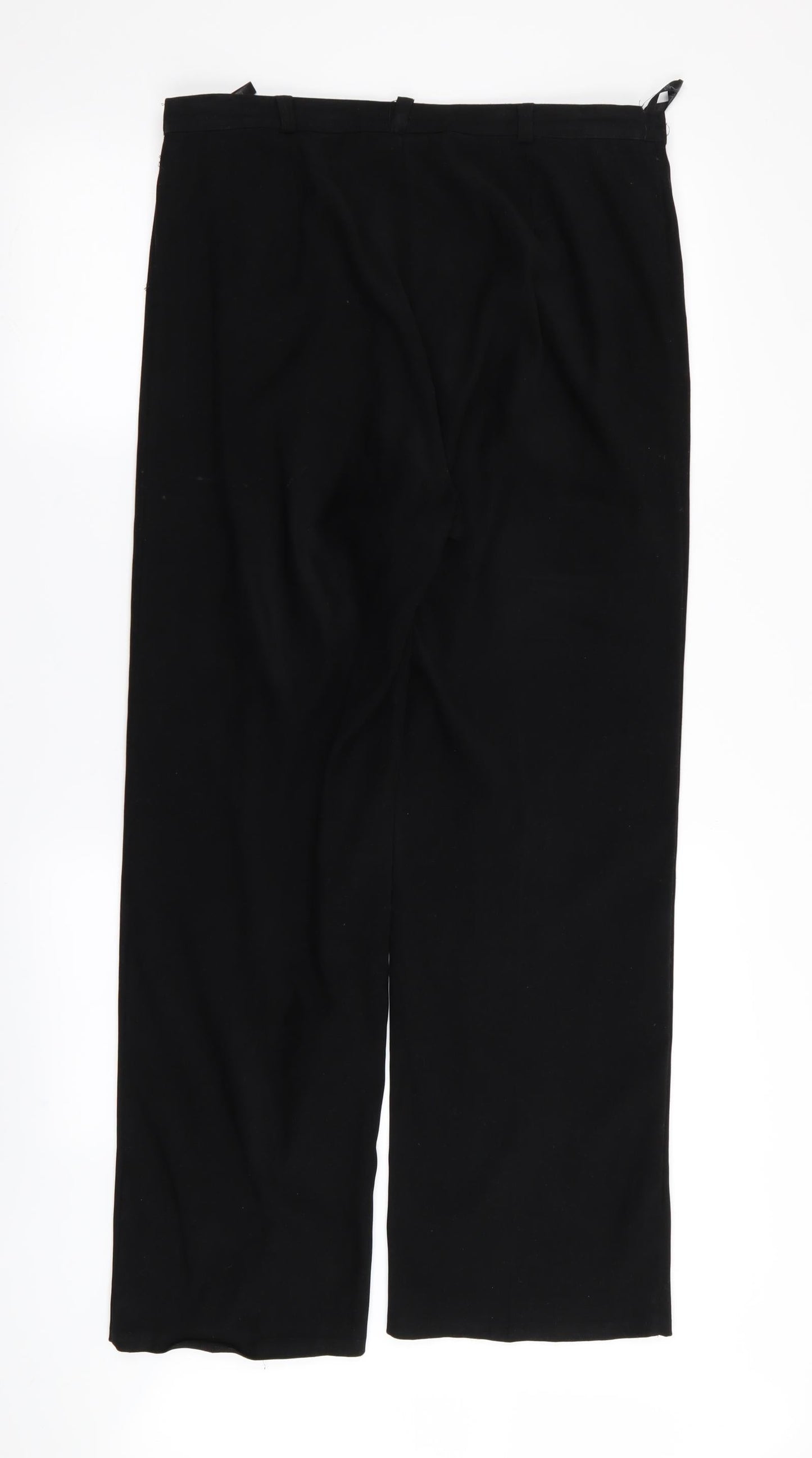 Womens UK Size 16 BHS Regular Fit  Black Trousers