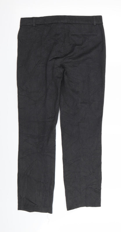 M&S Womens Grey   Trousers  Size 8 L27 in