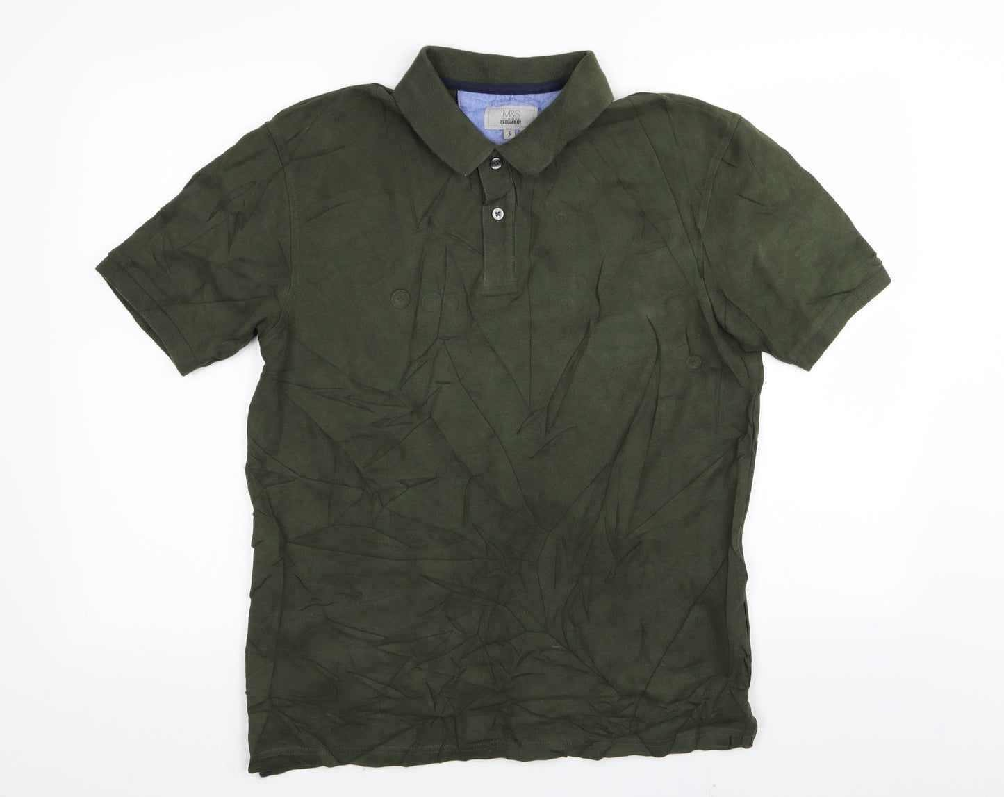 M&S Mens Green    Polo Size S