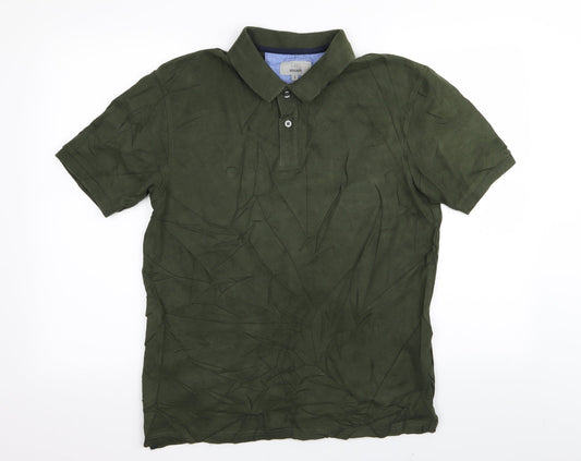 M&S Mens Green    Polo Size S