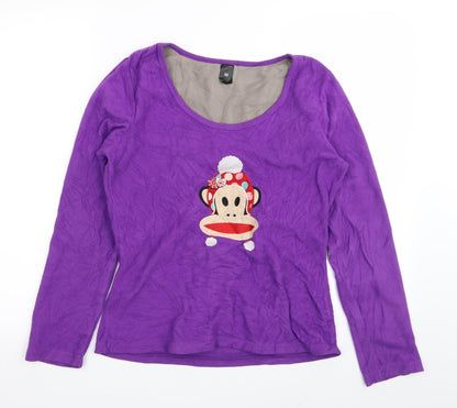 Preworn Womens Purple Solid  Top Pyjama Top Size M