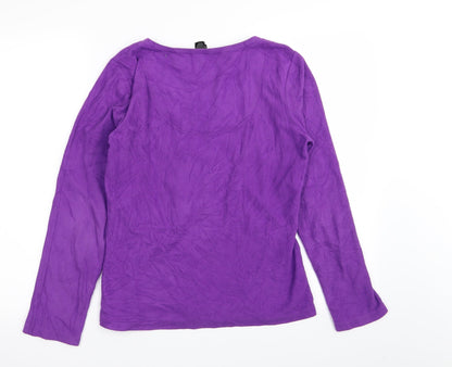 Preworn Womens Purple Solid  Top Pyjama Top Size M