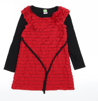 Dollie and Me Girls Red   T-Shirt Dress  Size 7 Years