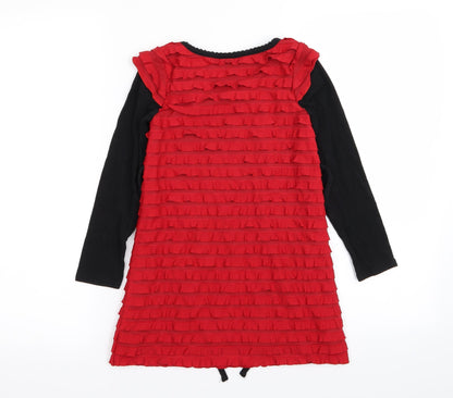 Dollie and Me Girls Red   T-Shirt Dress  Size 7 Years