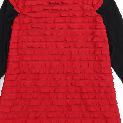 Dollie and Me Girls Red   T-Shirt Dress  Size 7 Years