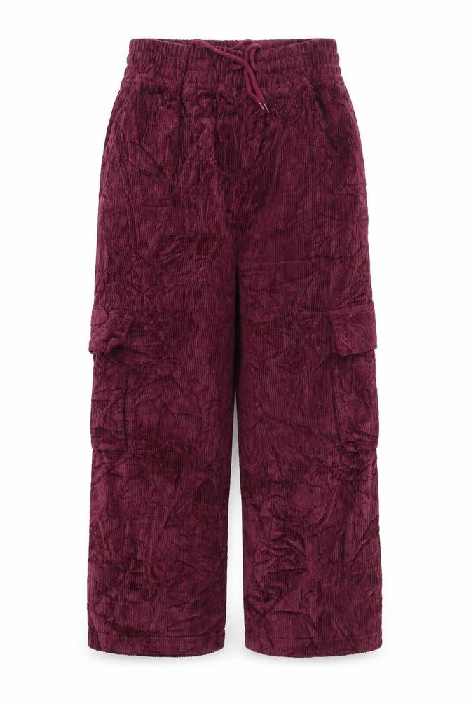Front view of ASOS women’s red trousers, size UK 8, 25-inch leg - stretch waistband