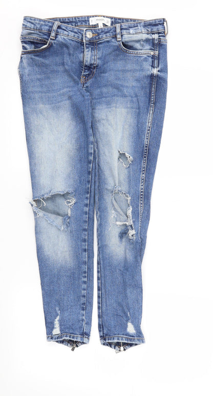 Womens UK Size 10 DENIM Regular Fit Skinny Blue Jeans