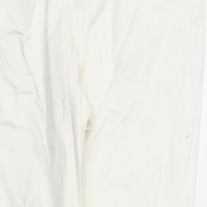 Womens UK Size 34 H&M Regular Fit Straight White Jeans