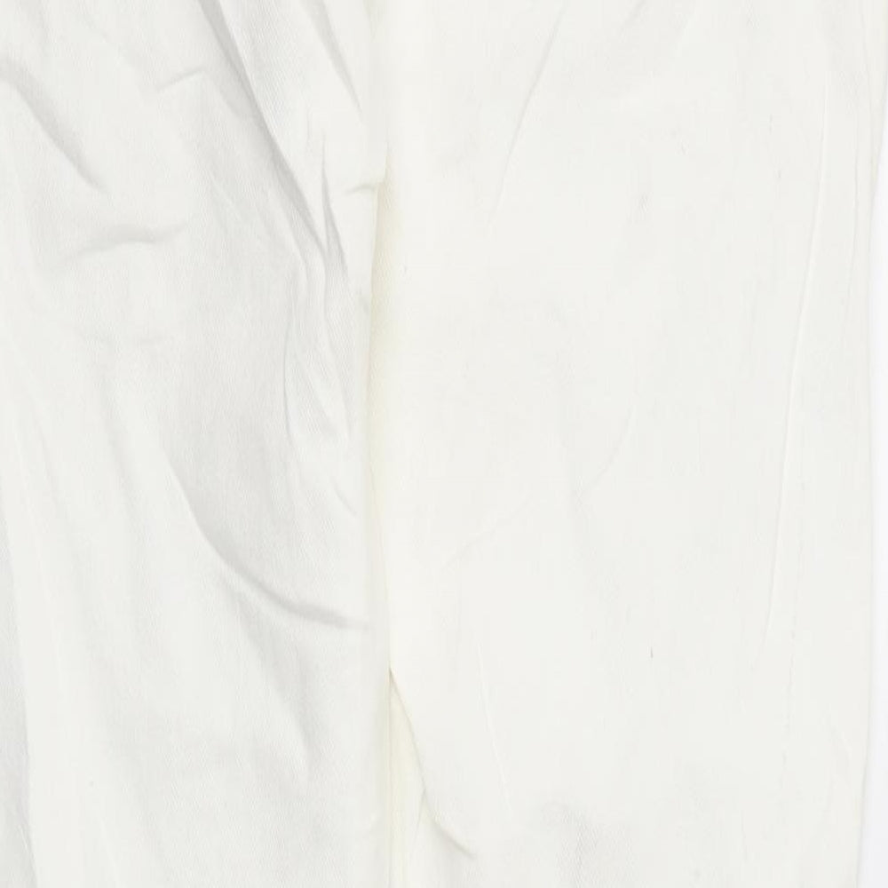 Womens UK Size 34 H&M Regular Fit Straight White Jeans