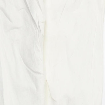 Womens UK Size 34 H&M Regular Fit Straight White Jeans