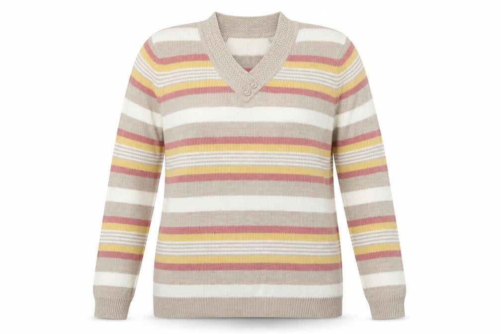 Womens UK Size S Isle Essentials Multicoloured Basic T-Shirt