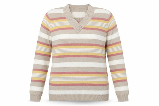 Womens UK Size S Isle Essentials Multicoloured Basic T-Shirt
