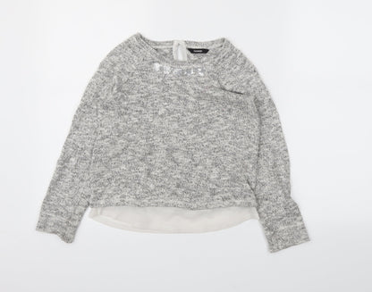 George Girls Grey   Pullover Jumper Size 10-11 Years