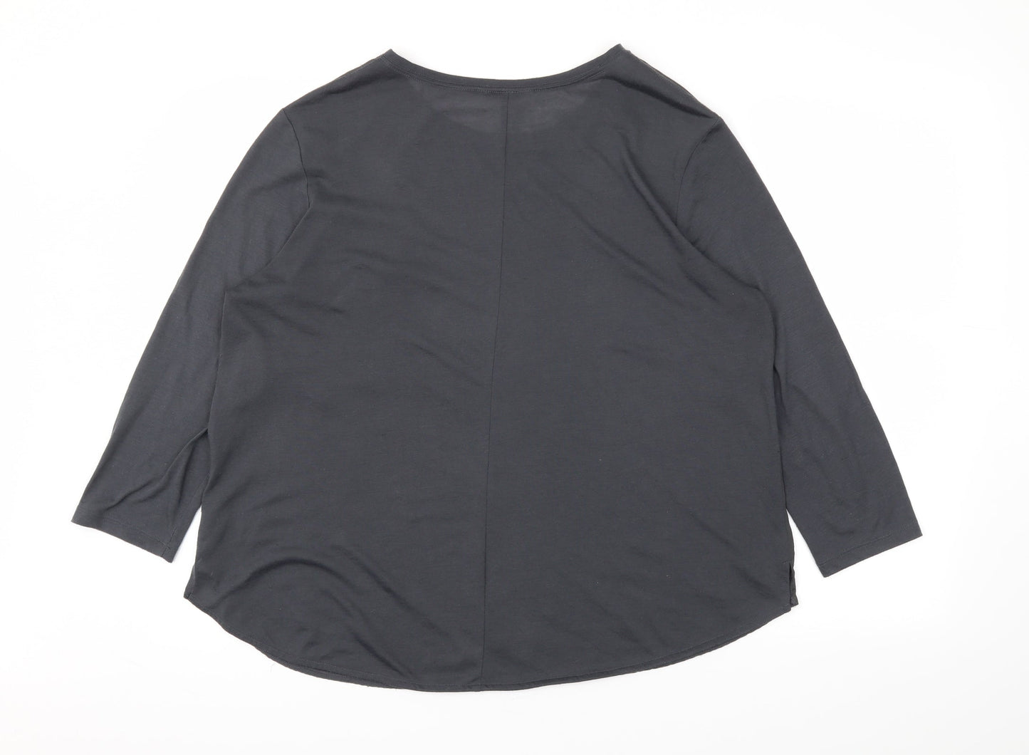 Womens UK Size L H&M Grey Basic T-Shirt