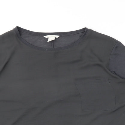 Womens UK Size L H&M Grey Basic T-Shirt