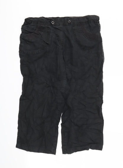 Womens UK Size 14 M&S Regular Fit  Black Trousers