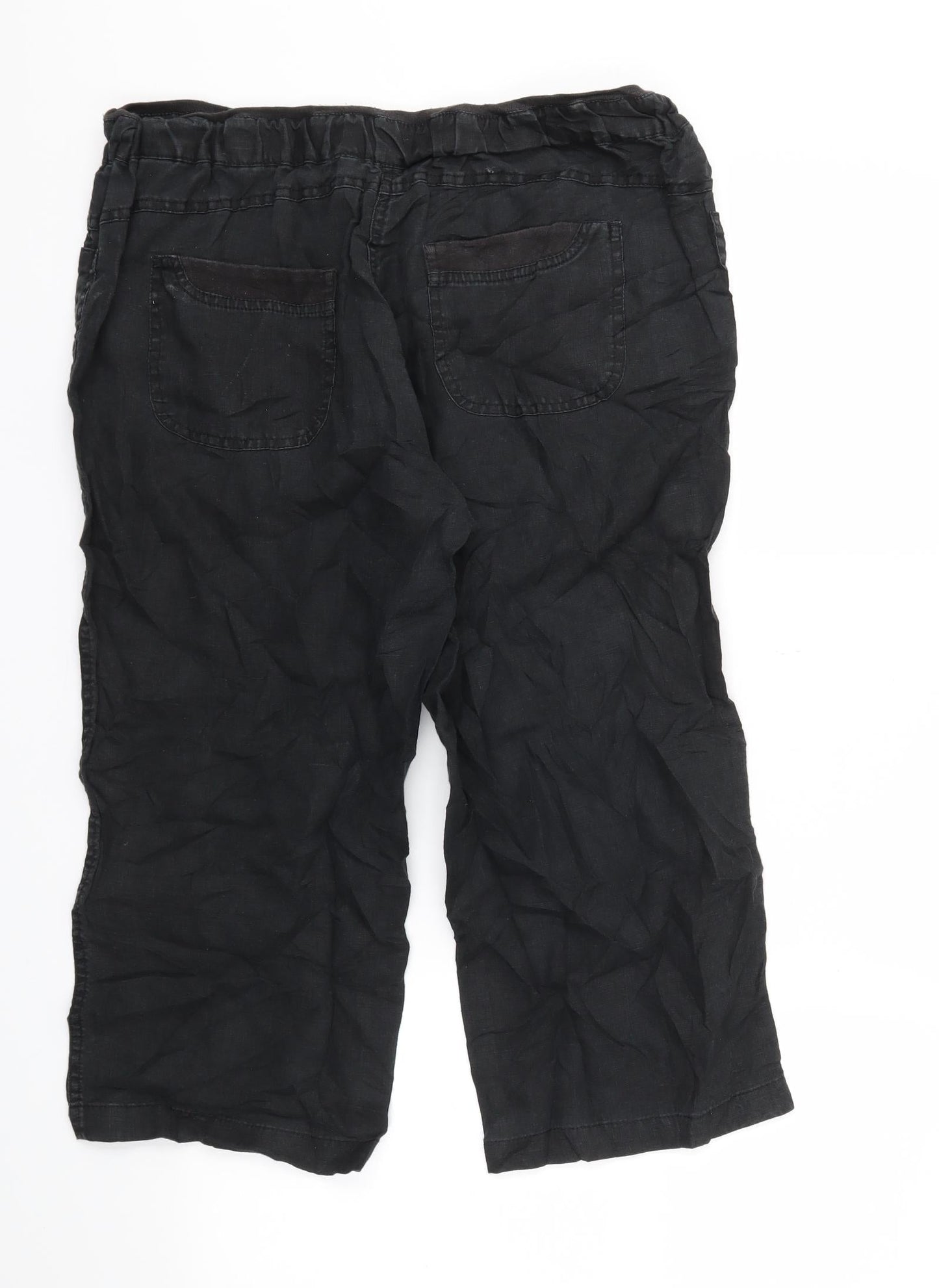 Womens UK Size 14 M&S Regular Fit  Black Trousers