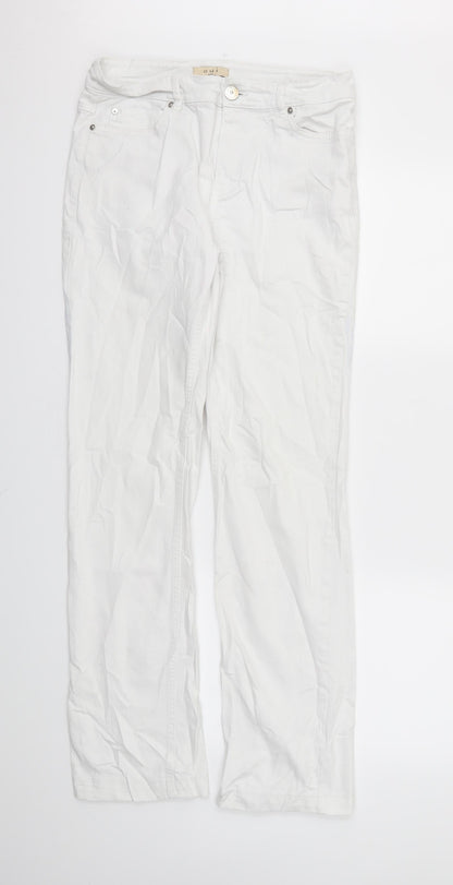 Womens UK Size 14 Oui Relaxed Fit Skinny White Jeans