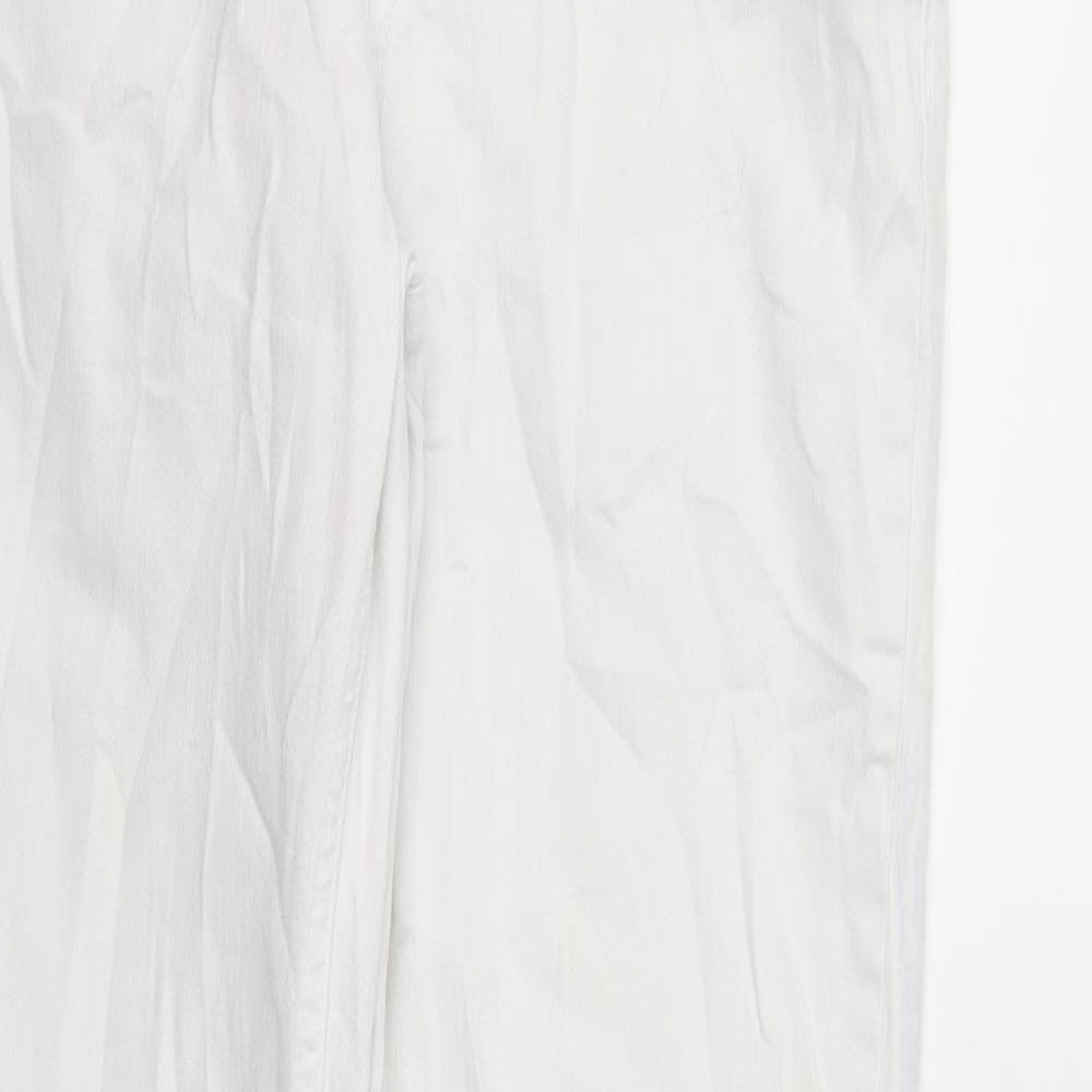Womens UK Size 14 Oui Relaxed Fit Skinny White Jeans