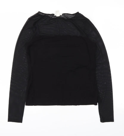 Womens UK Size L H&M Black Basic T-Shirt