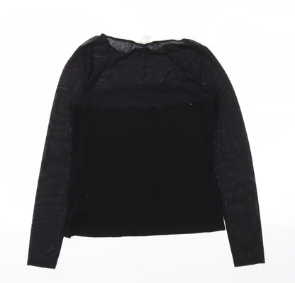 Womens UK Size L H&M Black Basic T-Shirt
