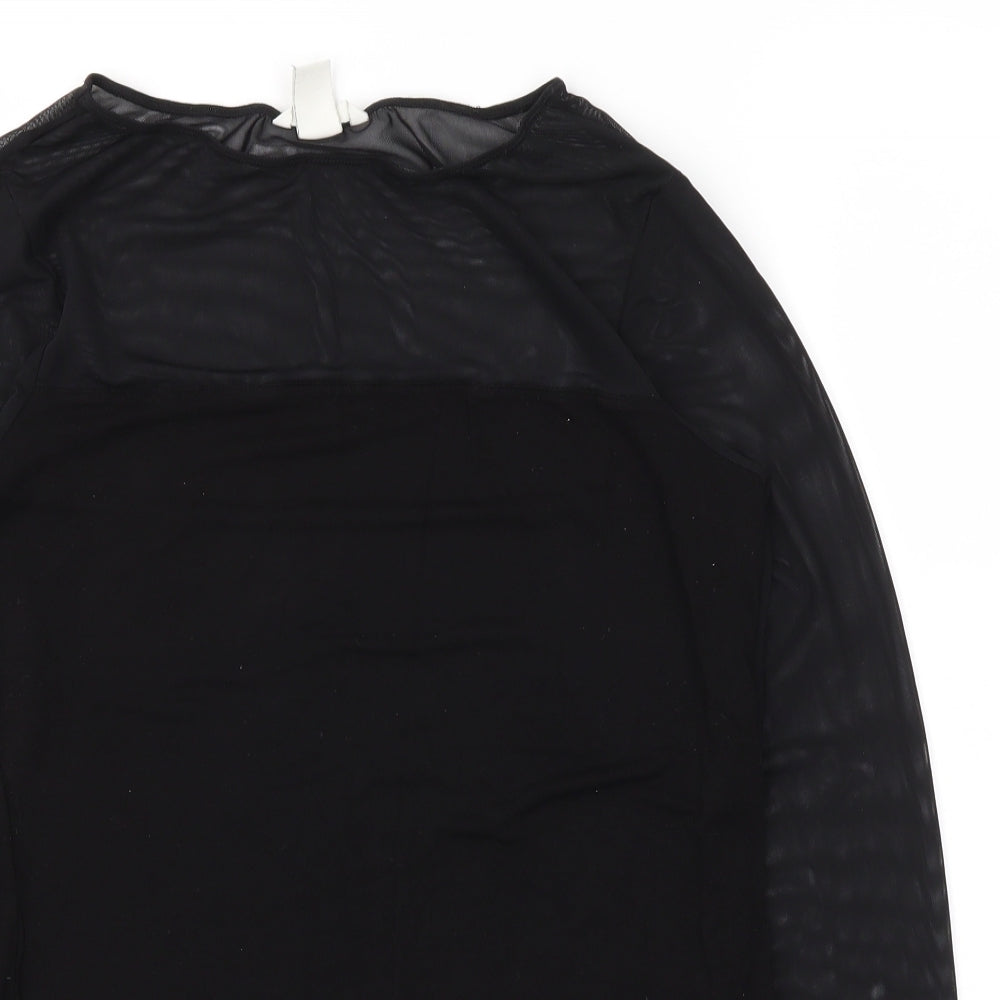 Womens UK Size L H&M Black Basic T-Shirt