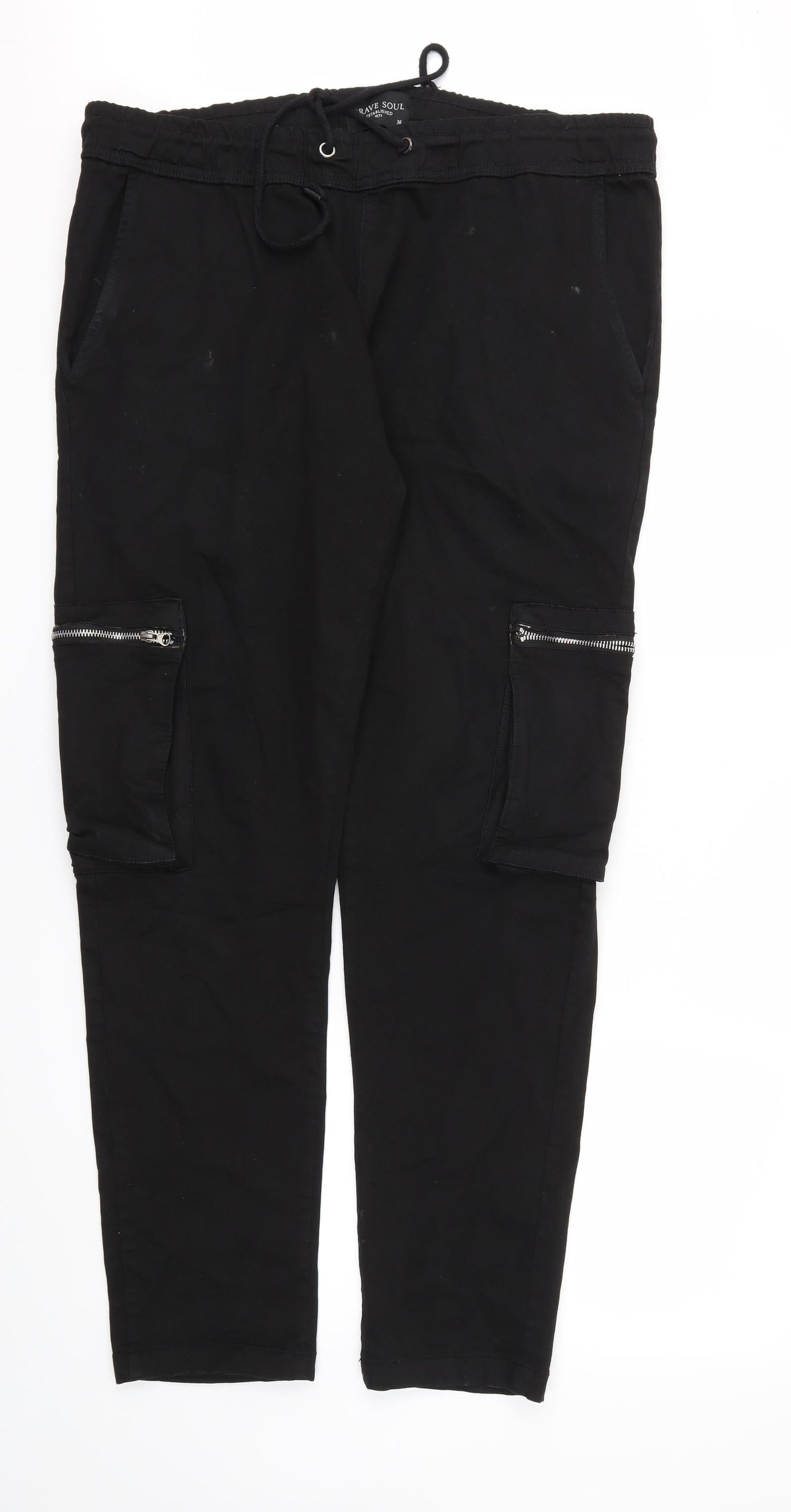 Womens UK Size 36 Brave Soul Regular Fit  Black Trousers