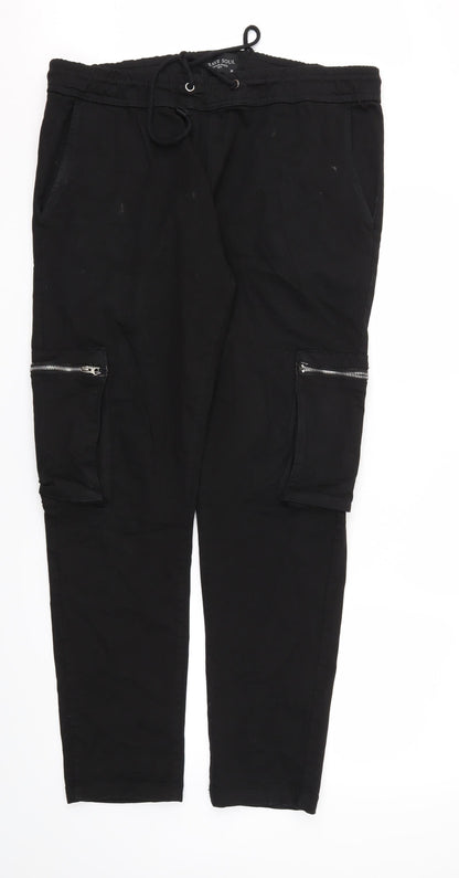 Womens UK Size 36 Brave Soul Regular Fit  Black Trousers