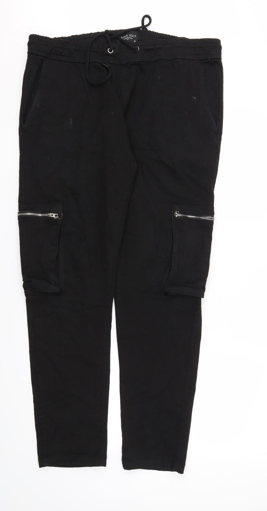 Womens UK Size 36 Brave Soul Regular Fit  Black Trousers