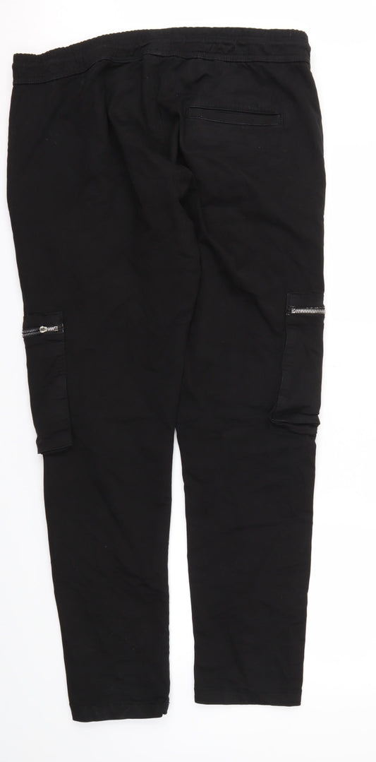 Womens UK Size 36 Brave Soul Regular Fit  Black Trousers