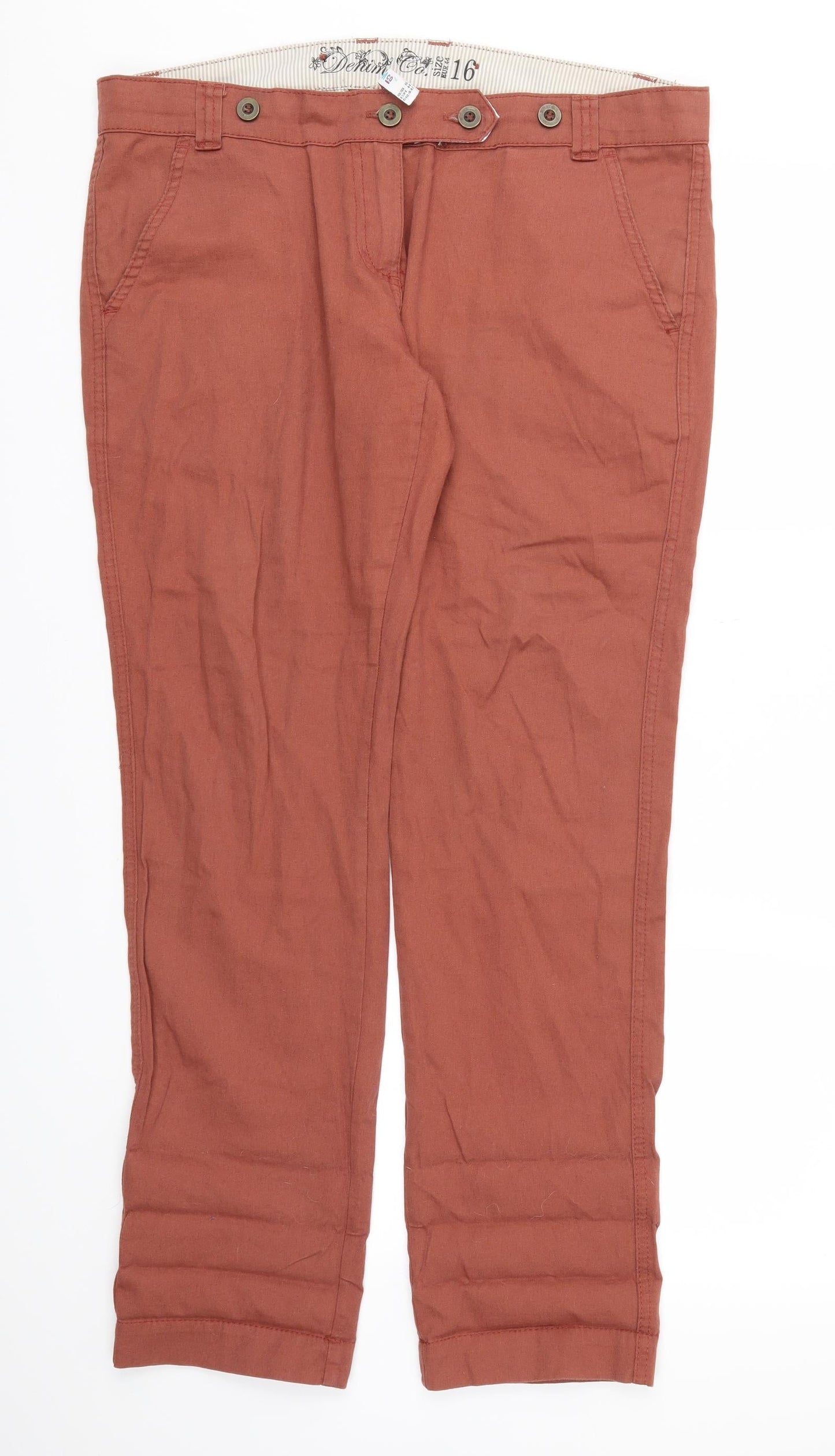 DENIM & CO  Womens Brown   Trousers  Size 16 L31 in